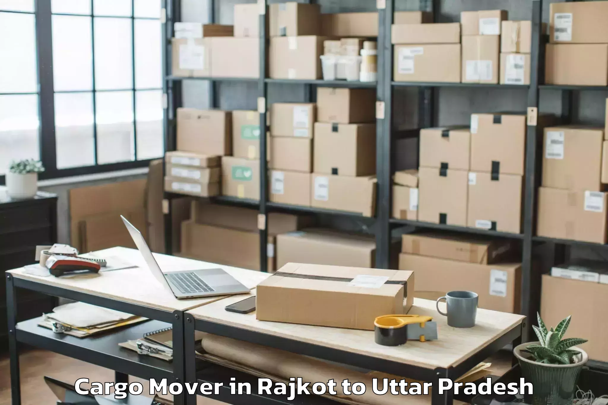 Book Rajkot to Azamgarh Cargo Mover